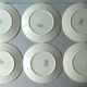 Set of 6 flat plates Sarreguemines