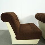 Fauteuil de l'ère spatiale marron avec plastique