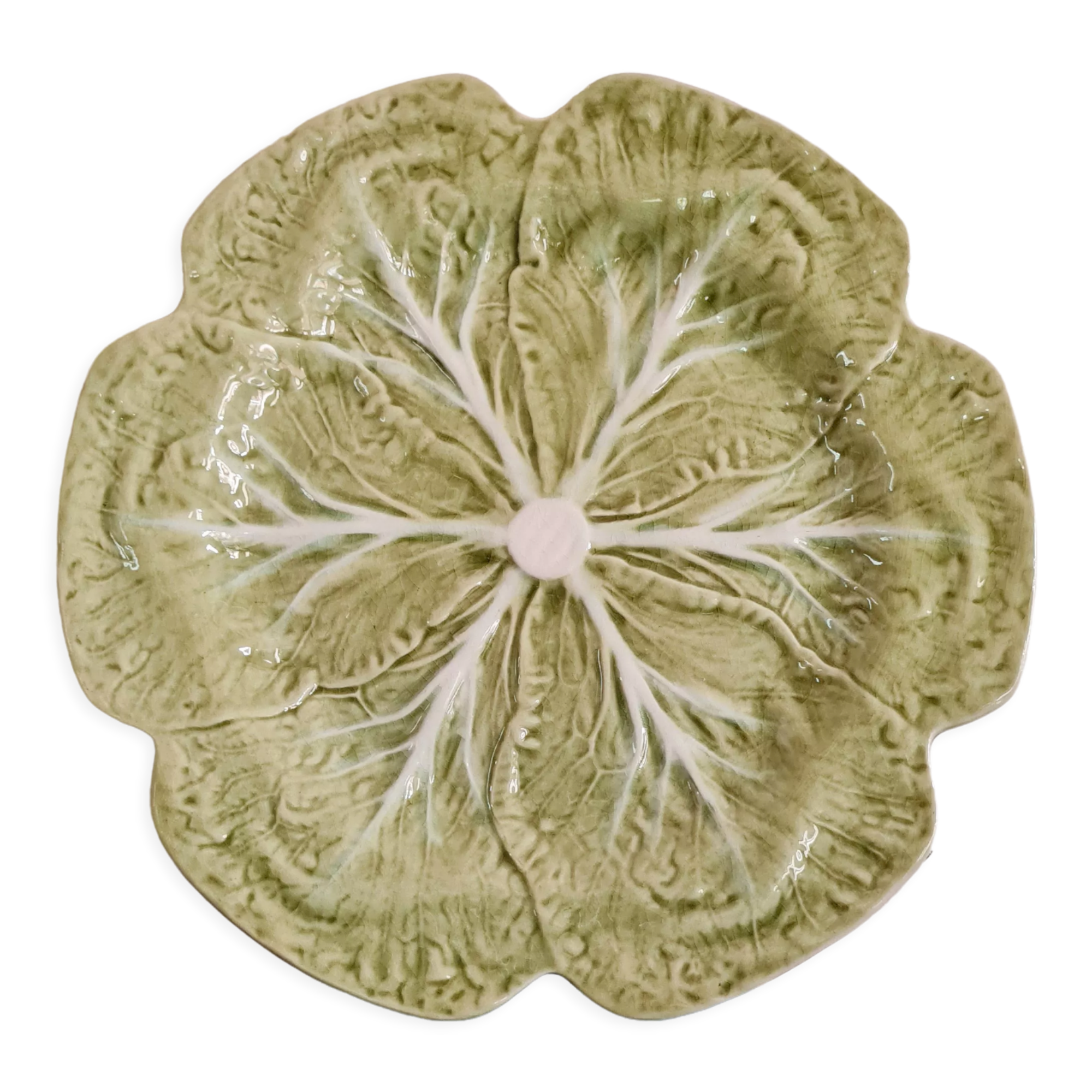Green slurry dish antique cabbage pattern