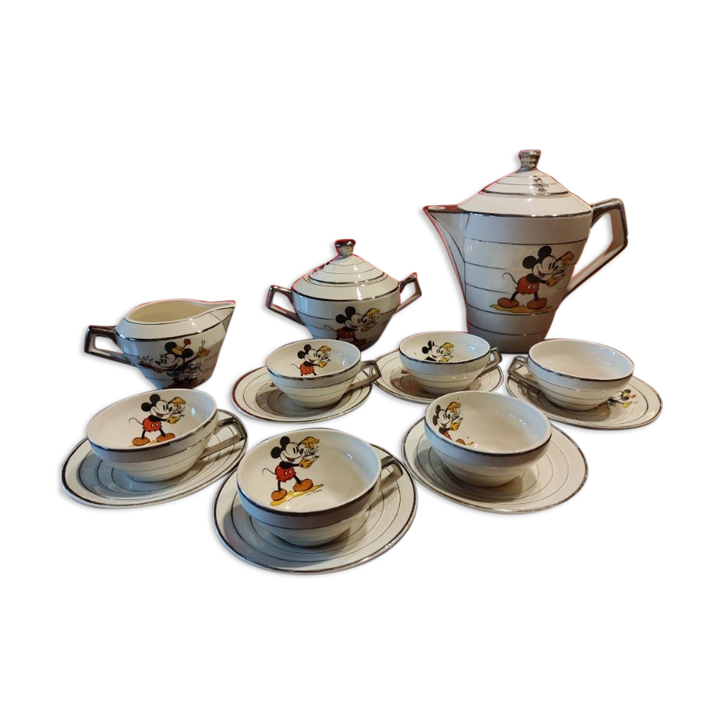 Mickey and Minnie Art Deco Coffee Service 1928