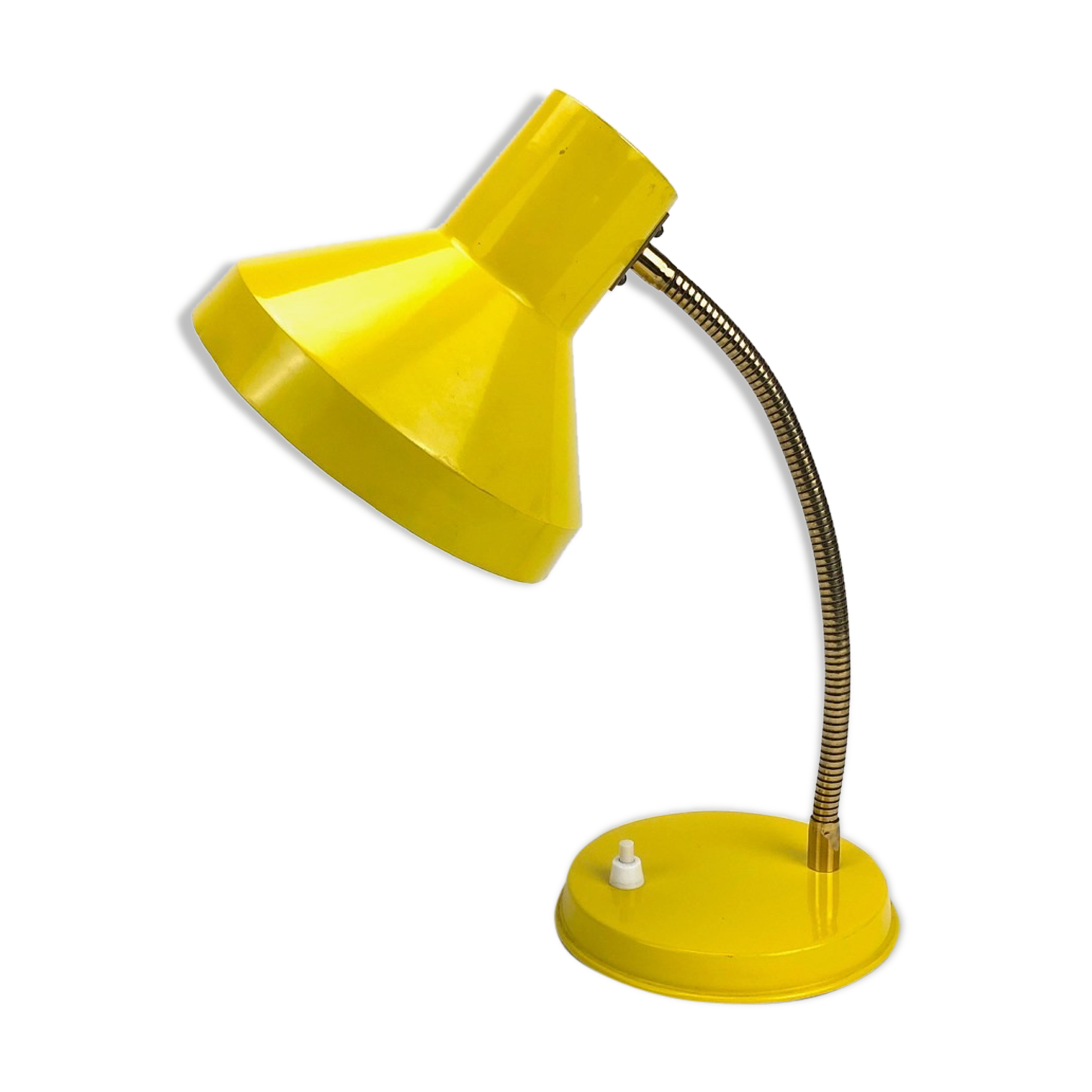 70's lemon yellow lamp