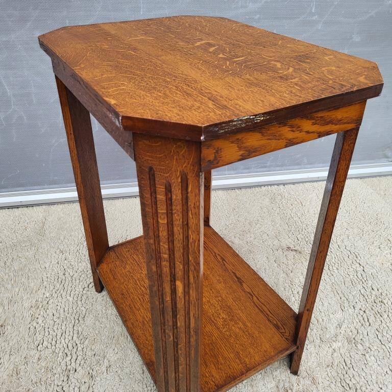 Art Deco Octagonal Console Table with 2 Trays