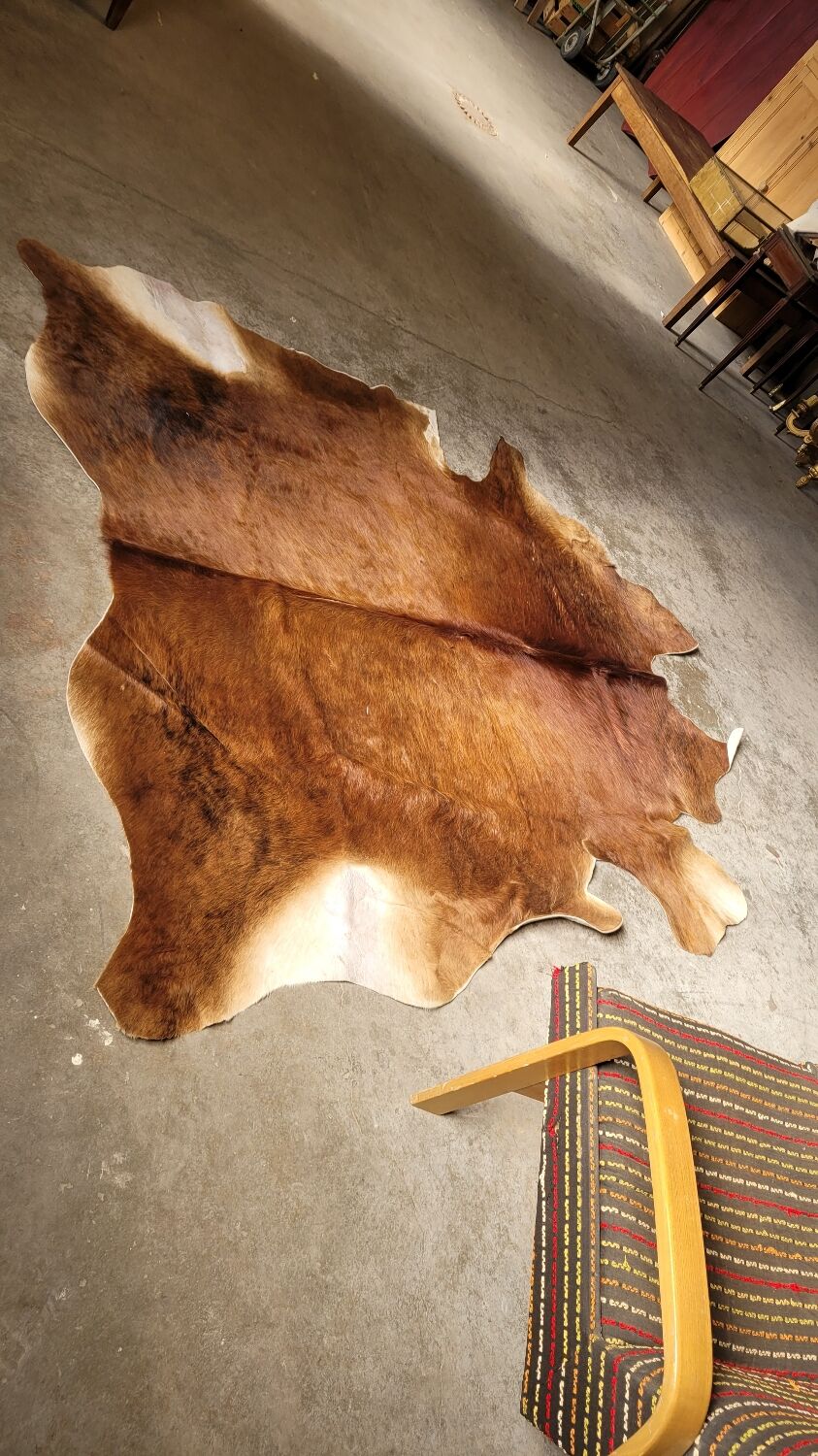 Vintage cowhide carpet 1970 2m20x1m90