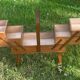 Travailleuse ou boîte a couture vintage en bois
