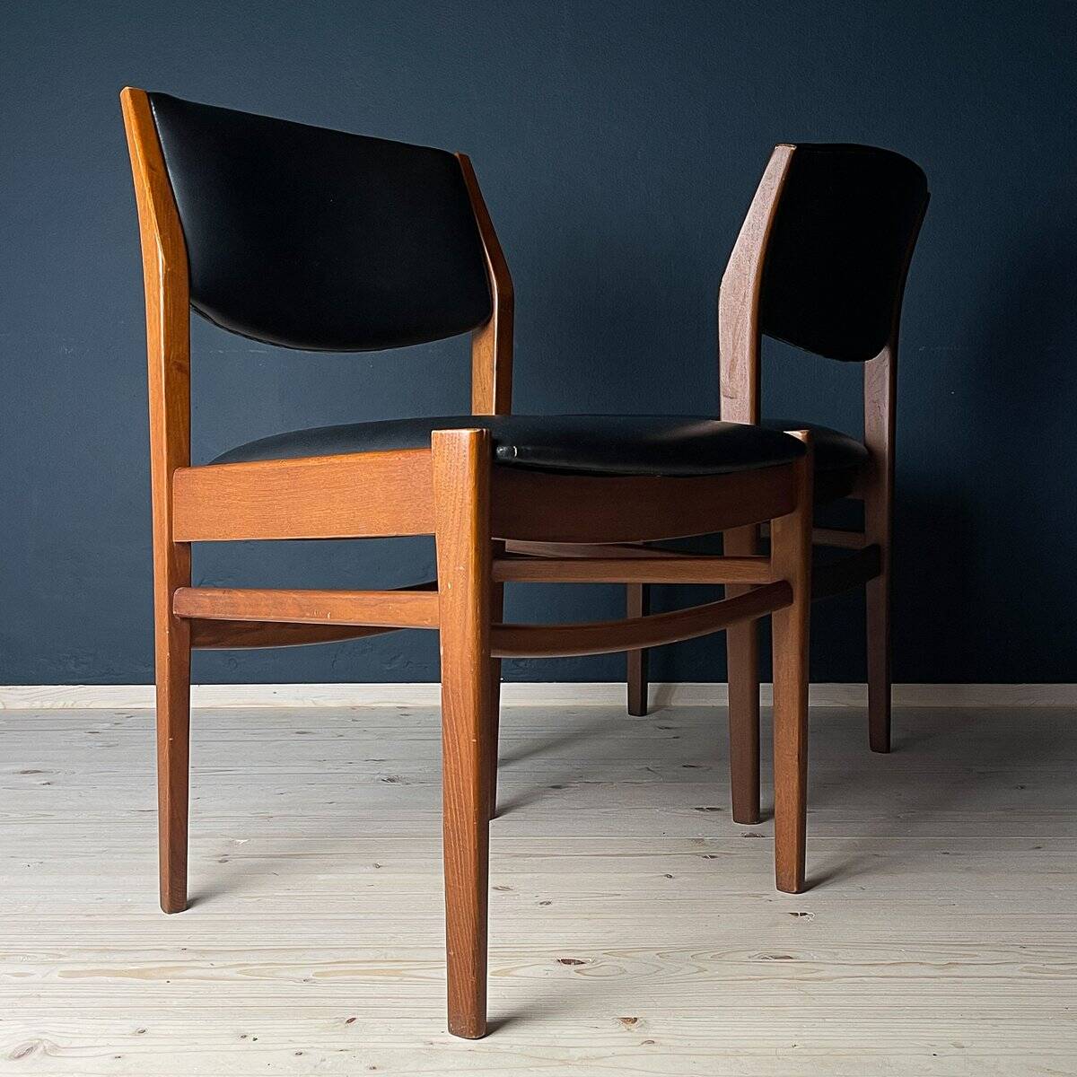 Mid-century dining chair set, Italy, 1970s