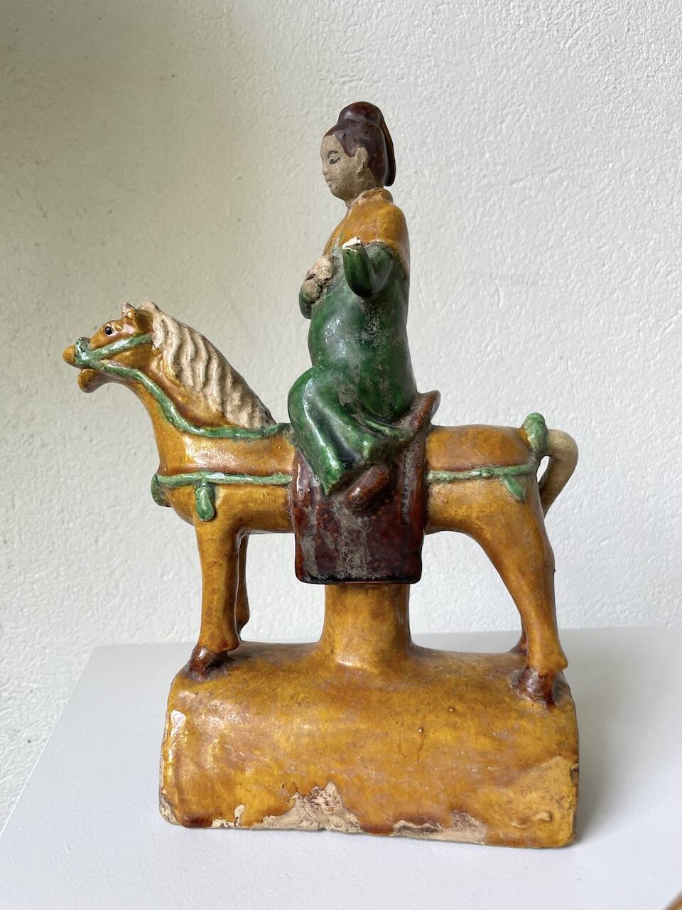 Ming period terracotta equestrian ridge tile
