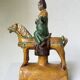 Ming period terracotta equestrian ridge tile