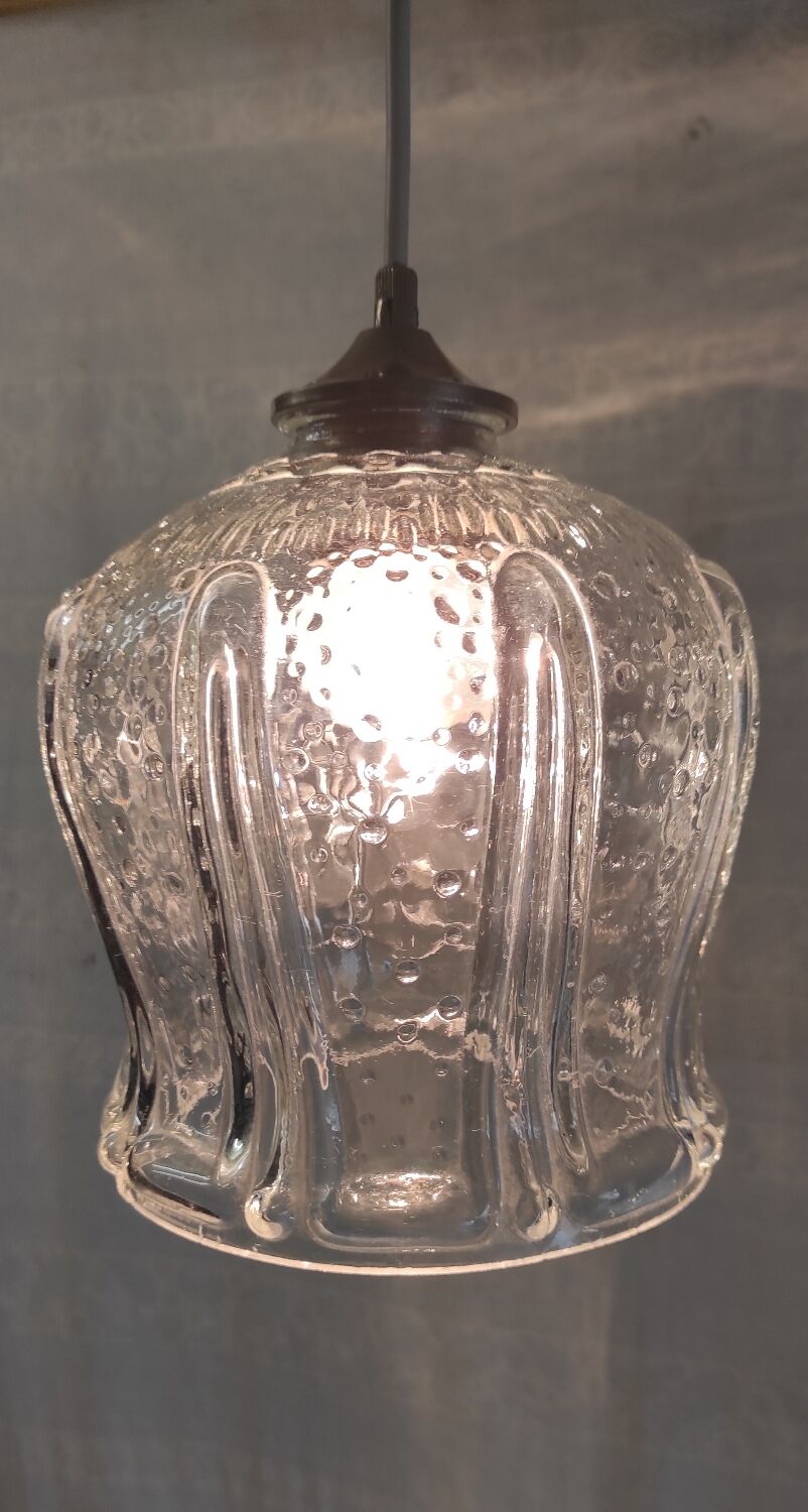 Art Deco portable lamp in glass - mid 20th century
