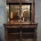 Two-part Italian Renaissance style buffet in solid oak
