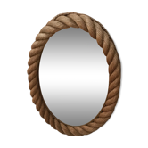 Miroir en corde ovale