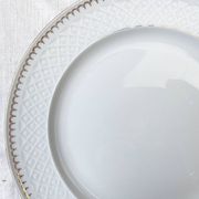 7 vintage flat plates in golden white porcelain BAVARIA model "Annabell"