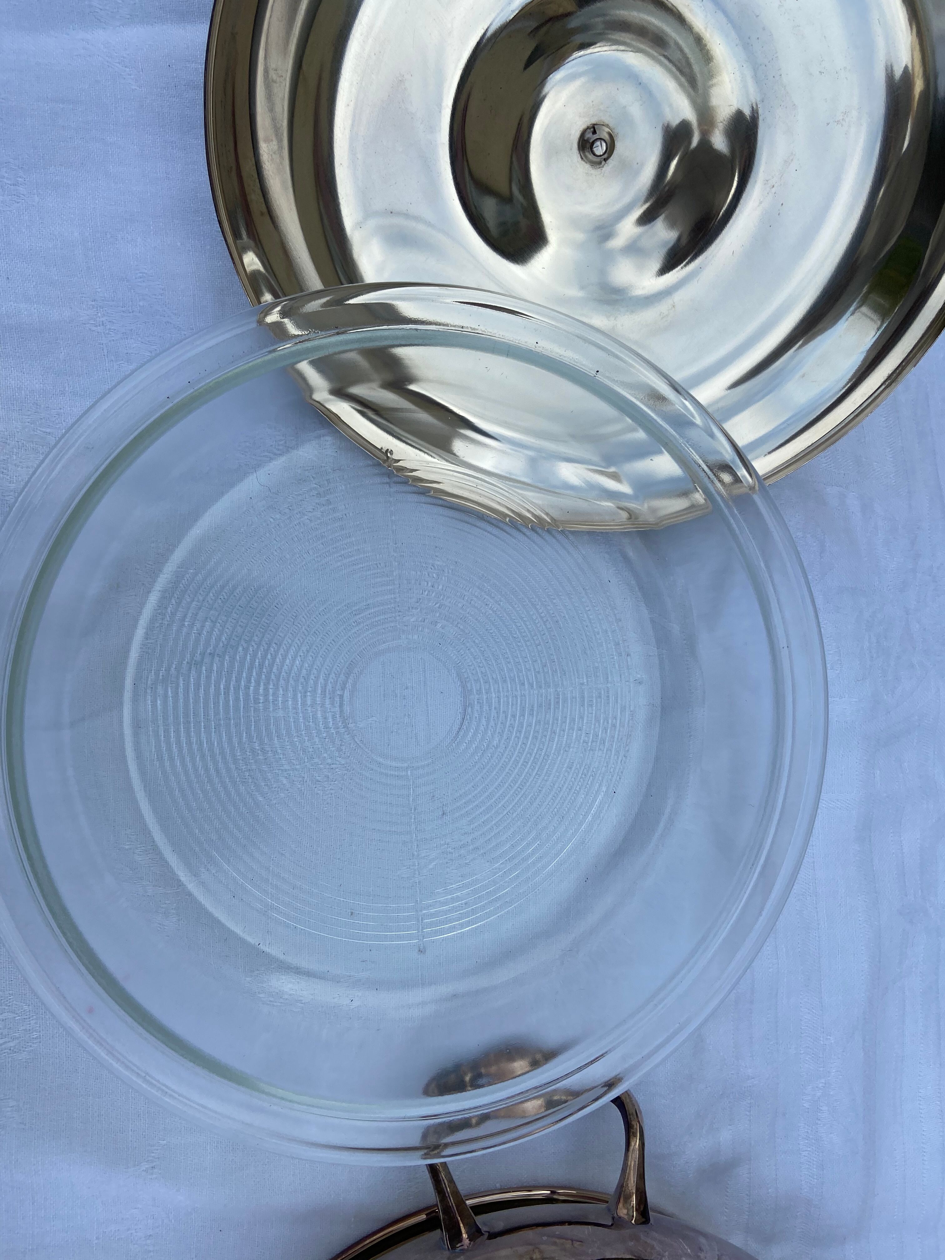 Silver-plated metal vegetable tureen