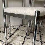Vintage chairs from the 70s restored with a French terry fabric