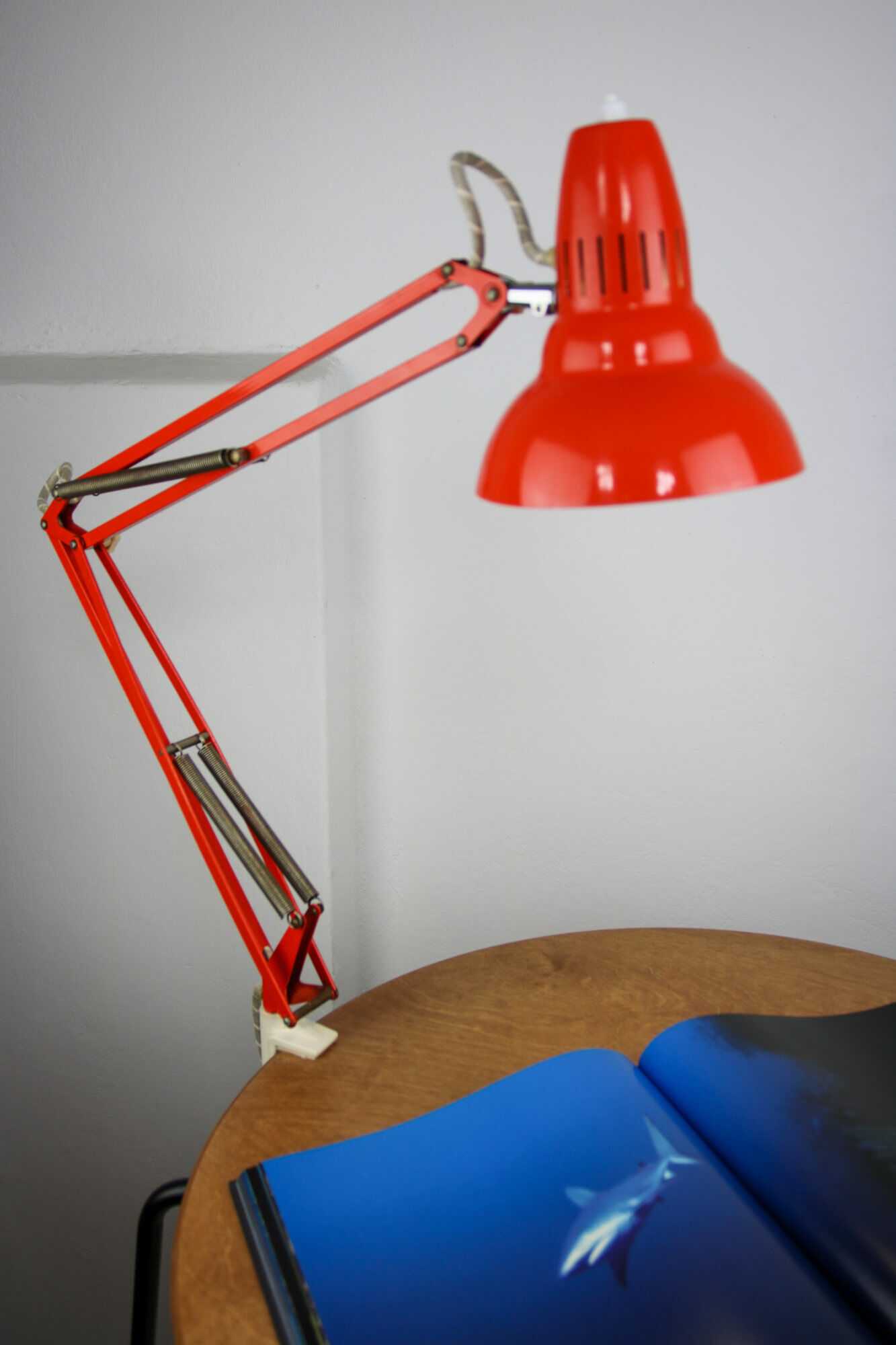 Orange Adjustable Achitect Table Lamp by Luxo, 1970s