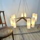 vintage Scandinavian chandelier 10 lights Östen Kristiansson for Luxus 1960s