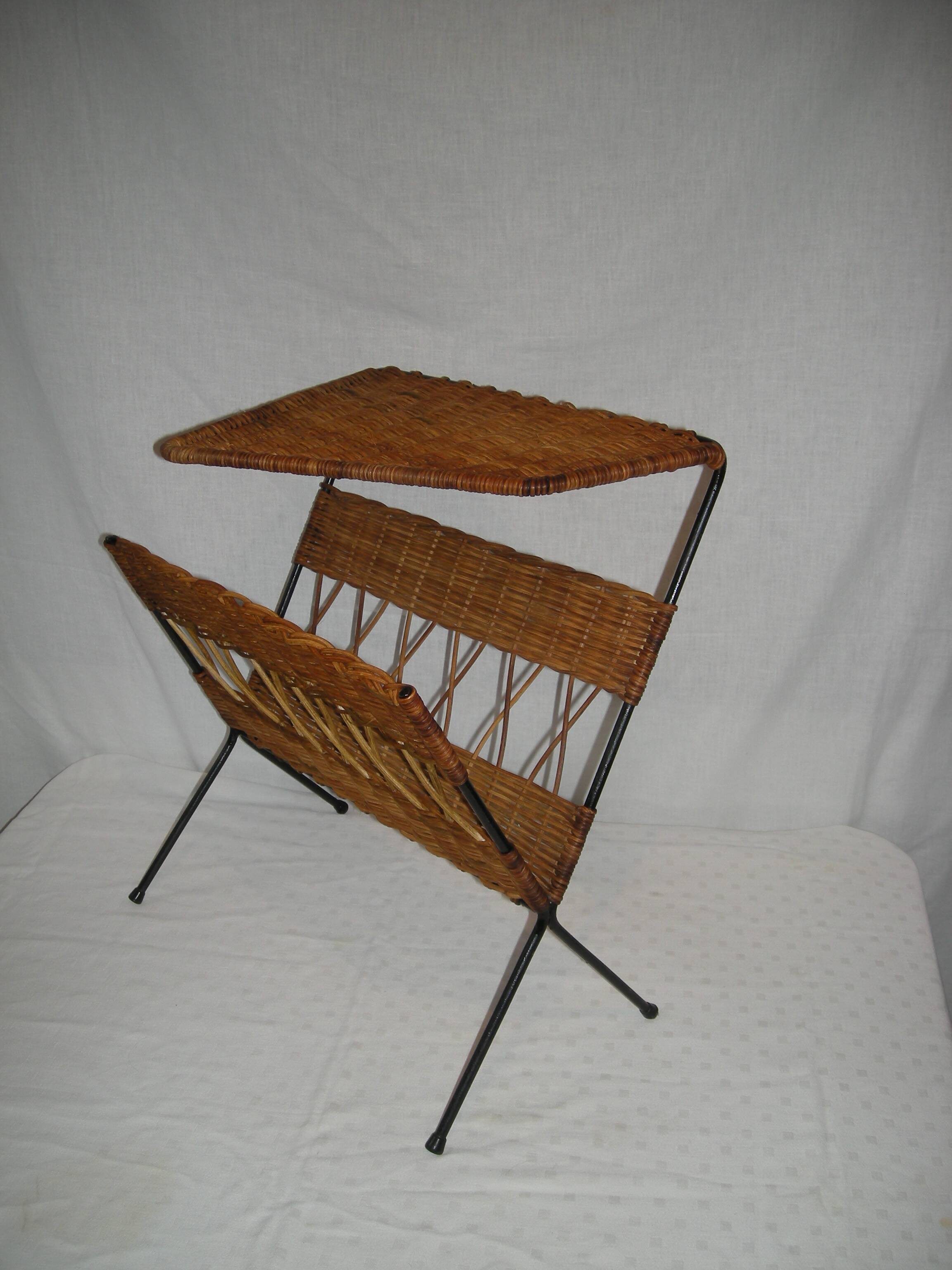 Magazine holder and tablet from the 50s