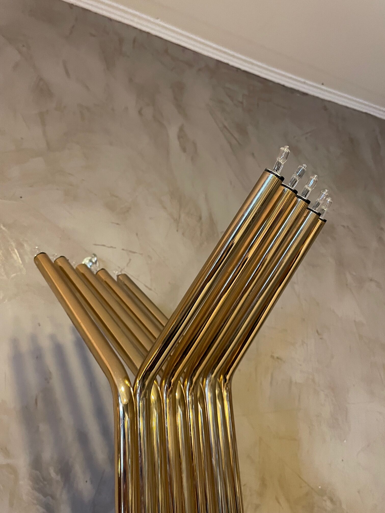 Brass floor lamp 1970
