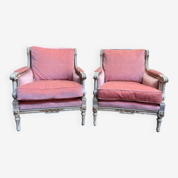 Pair of armchairs - Louis XVI style