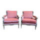 Paire de fauteuils - bergères de style Louis XVI