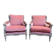 Paire de fauteuils - bergères de style Louis XVI