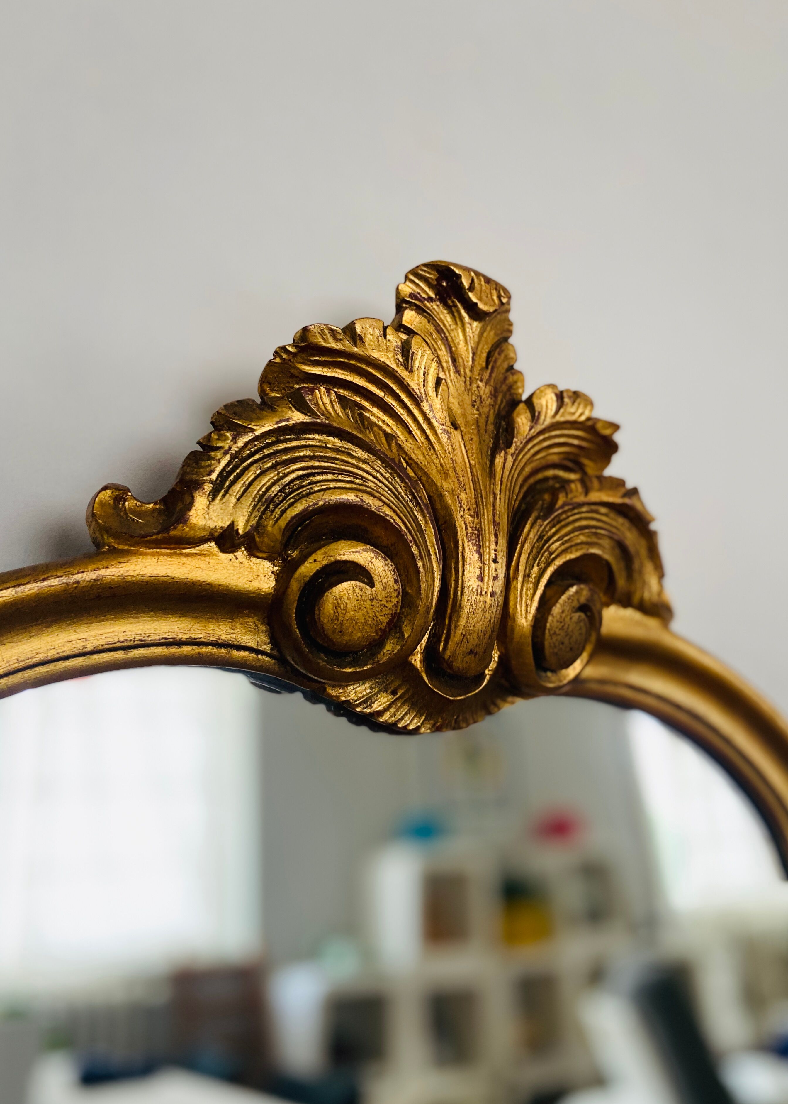 Large gilded old mirror 77x130cm