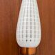 Scandinavian wall lamp in teak, brass and opaline from the 60s