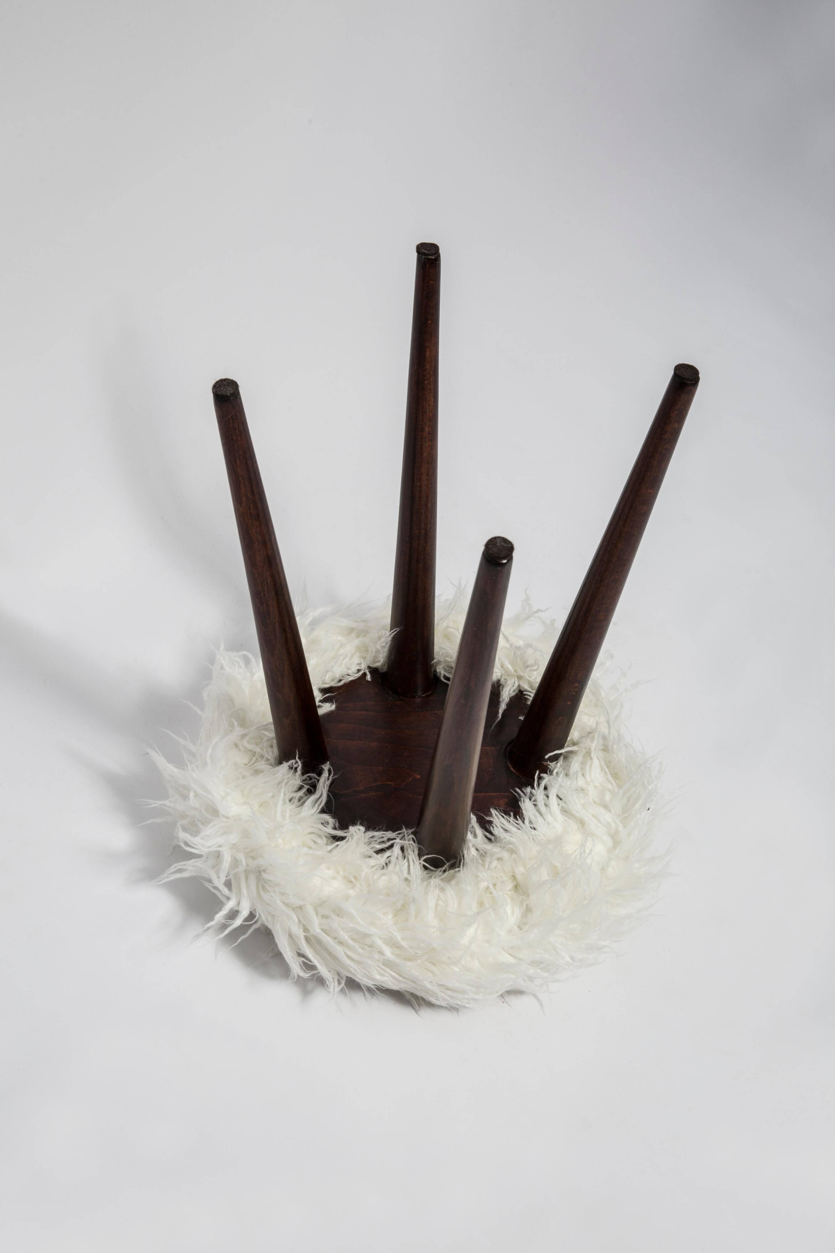 Alpaga stool, mid-century modern style, Europe, 1960s