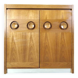Vintage brutalist bar cabinet, 1970s
