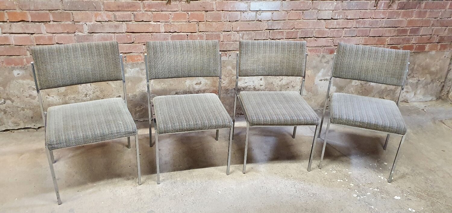 Set of four vintage armchair chairs
