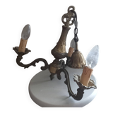 Bronze chandelier.