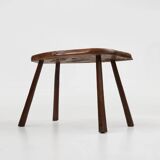 Mid-century Wabi Sabi stool or side table in oak, France ca. 1850