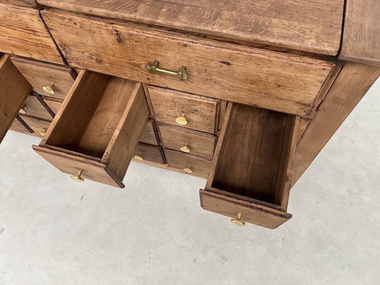 Old trade furniture with oak drawers XL format