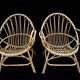 Pair of rattan armchairs from the 60s