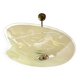 Pale yellow asymmetrical suspension cup 1960