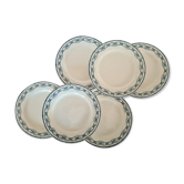 Old flat plates in "Recamier" model iron earth from the French salin factory