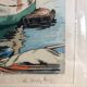 Framed engraving port landscape