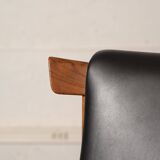 Finished Juhl armchair and its ottoman.