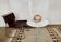 Vintage coffee table round pedestal table star base cast aluminum year 1980