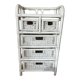 Commode en rotin blanc
