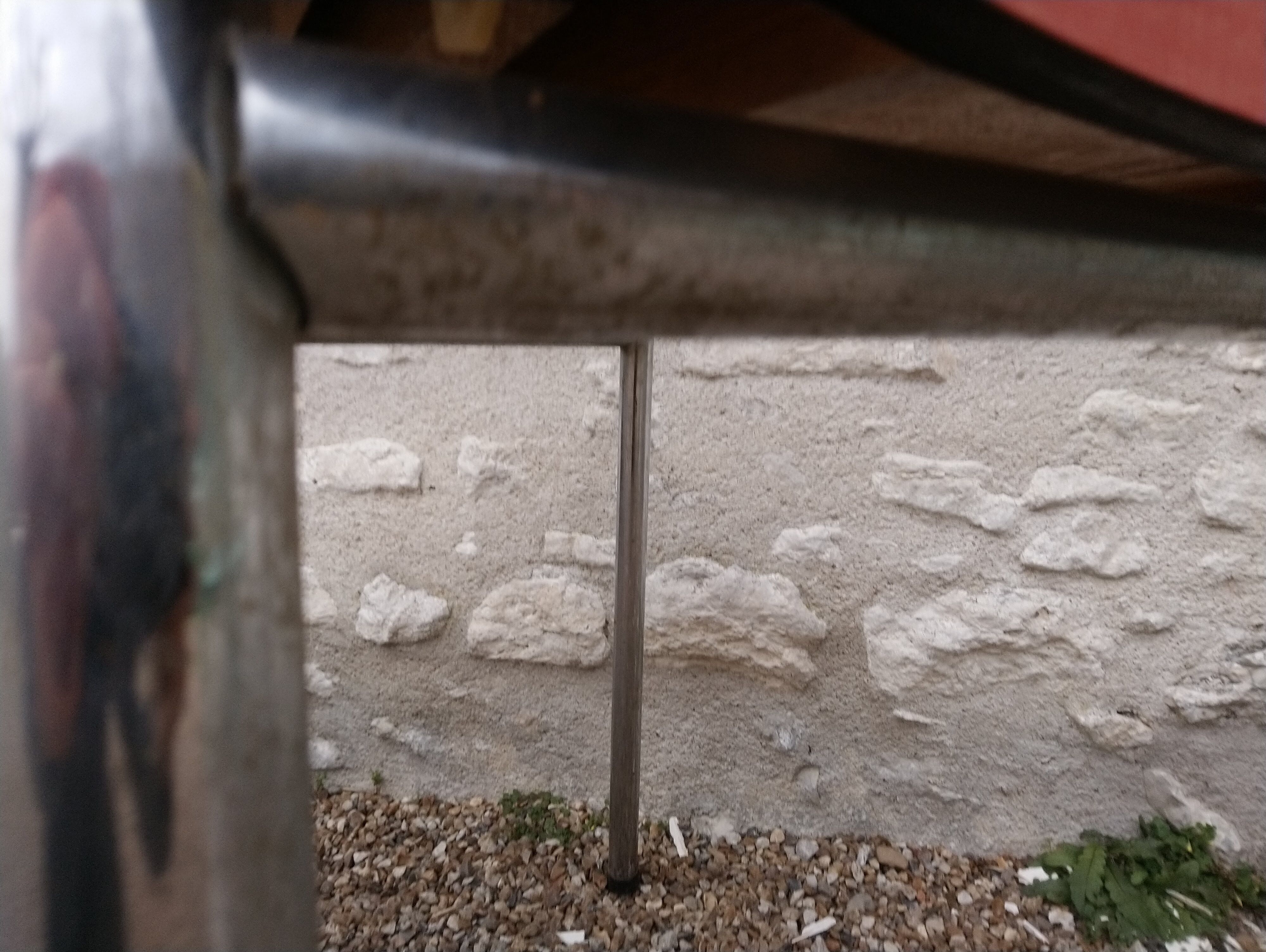 Table red Formica with extensions