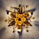 Italian ceiling light in gold-tone metal, 1970s
