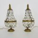 Pair of balloon lamps with pendants in Louis XVI Directoire style. 50