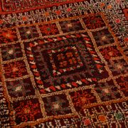 Burgundy Vintage Moroccan Rug 168 x 297 cm, Berber Wool Rug, Handmade Rug
