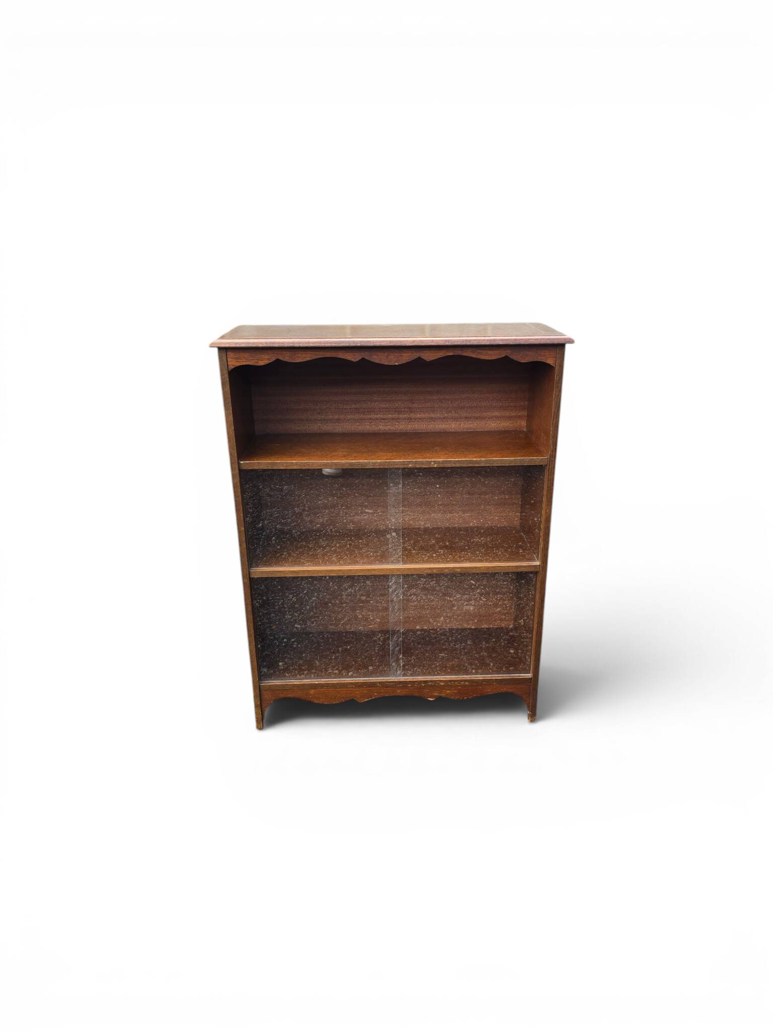 Small antique wooden and glass display cabinet.