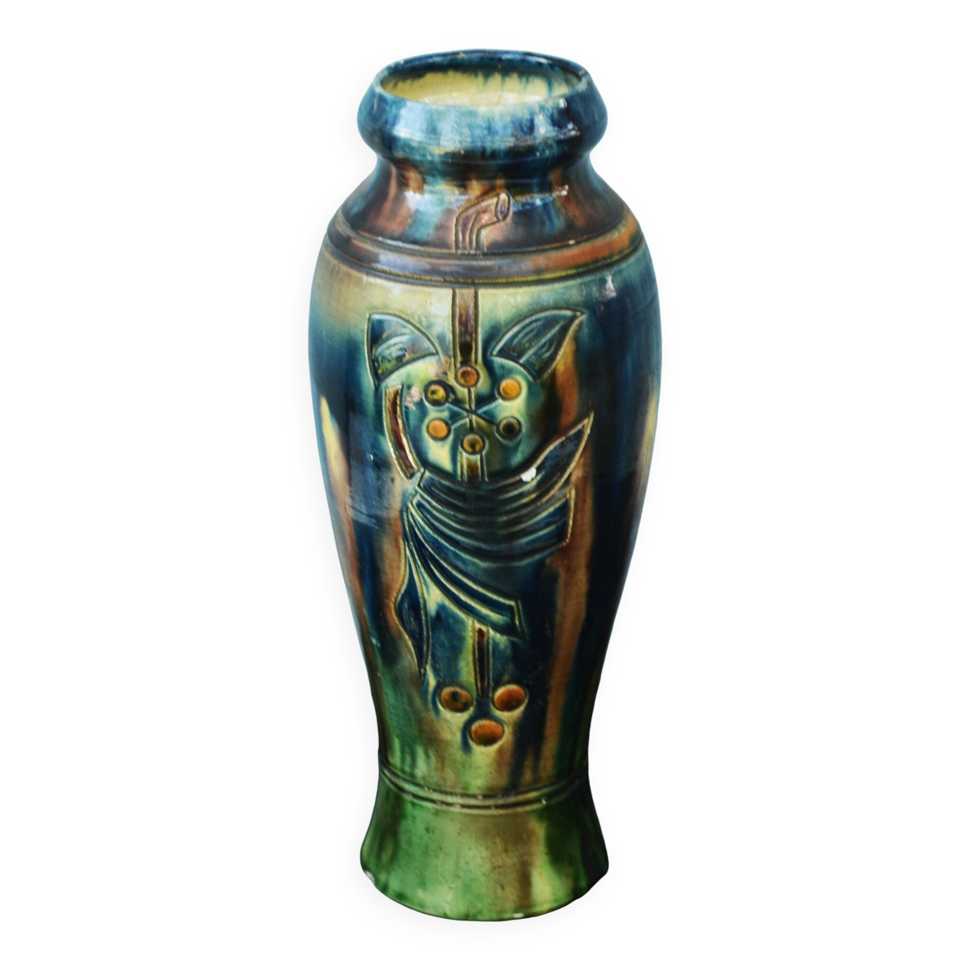 Glazed Vase Ceramic first quarter of the 20th century - Flanders - Belgium Thulin