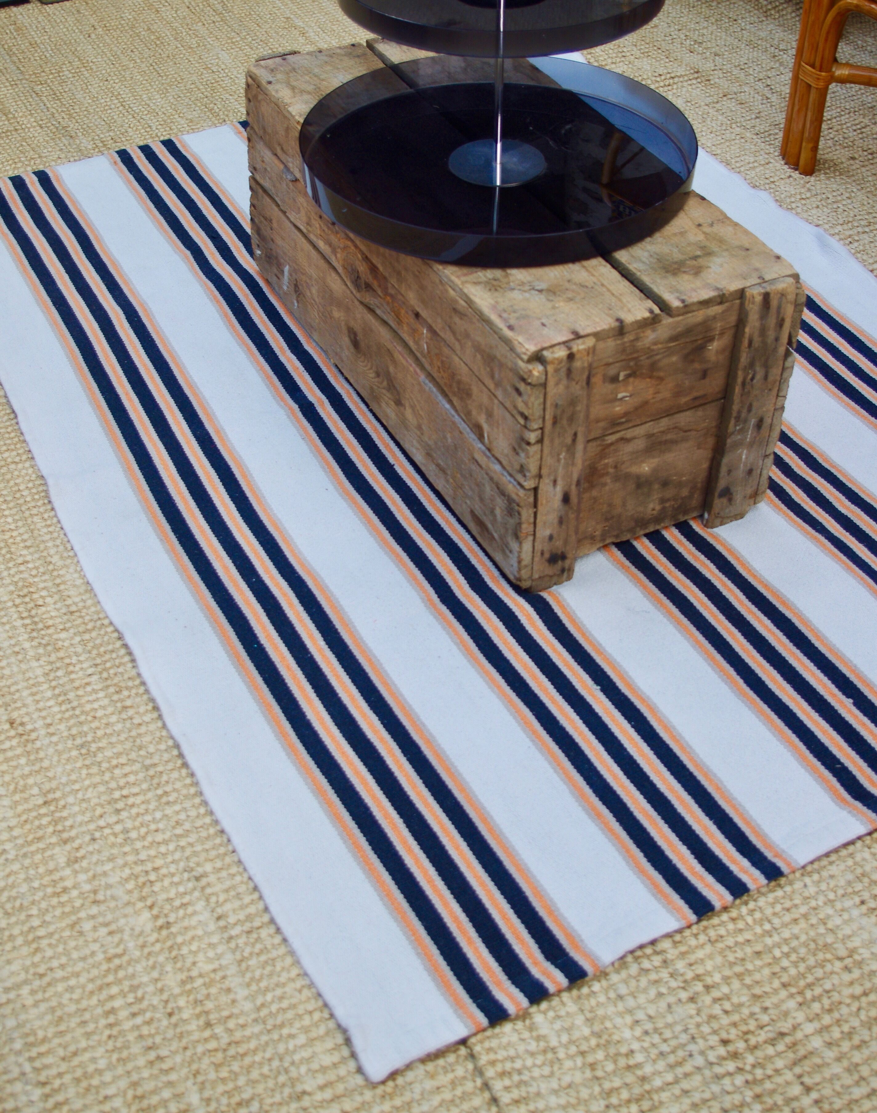 Woven cotton rug 118x175cm