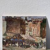 Place de Clichy Paris peinture à l’huile impressionniste