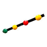 Vintage metal coat rack with colourful plastic hooks, 1960s.