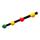 Vintage metal coat rack with colourful plastic hooks, 1960s.