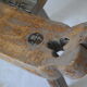 Brutalist wooden chair tripod XXth